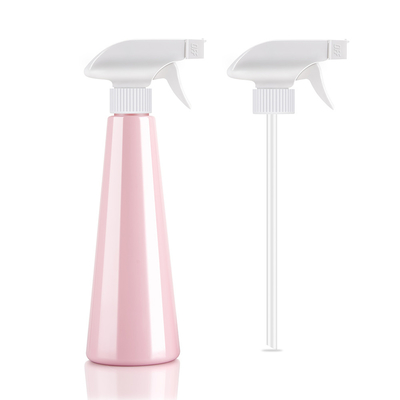 400ML Eco Friendly Spray Bottles , Pink Empty PET Plastic Bottles With Trigger Sprayer