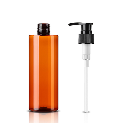 Safety Custom Color 250ML Cylinder Plastic Shampoo Bottles With Press Pump