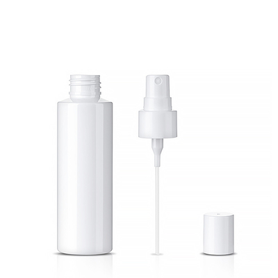White Cylindrical Plastic Bottles 120ml 4OZ Cosmetic Packaging Bottles For Toning