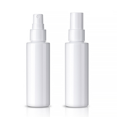 White Cylindrical Plastic Bottles 120ml 4OZ Cosmetic Packaging Bottles For Toning