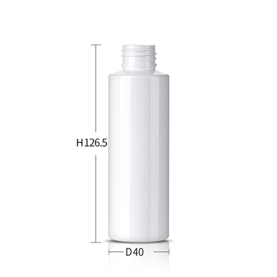 White Cylindrical Plastic Bottles 120ml 4OZ Cosmetic Packaging Bottles For Toning