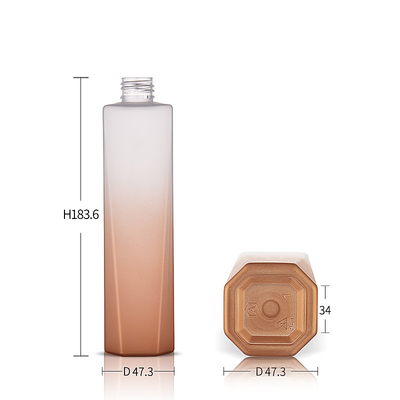 Square 10 OZ 300ml Plastic Pump Bottles With Gold Collar Pump