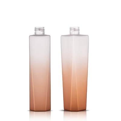 Square 10 OZ 300ml Plastic Pump Bottles With Gold Collar Pump