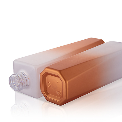 Square 10 OZ 300ml Plastic Pump Bottles With Gold Collar Pump