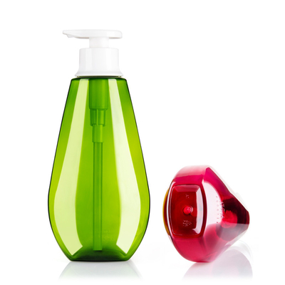 OEM ODM Liquid Soap Bottles 520ML Unique Shape PCR PET Bottles With Lotion Pump