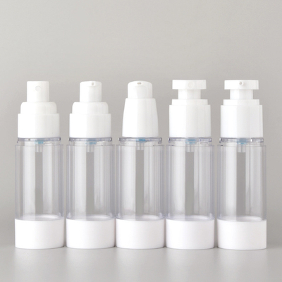 Clear Airless Pump Spray Bottle , Clear Vacuum Pump Bottle Cosmetic