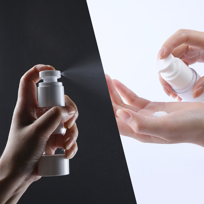 Clear Airless Pump Spray Bottle , Clear Vacuum Pump Bottle Cosmetic