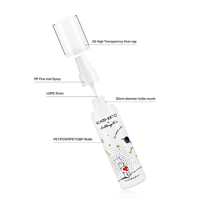 100ML Plastic Spray Bottles with Heat Transfer Printing for Logo PET Bottle with Bright Colors