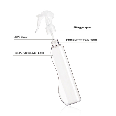 220ML 30ML Plastic Spray Bottles Custom Mold Transparent PCR PET Spray Bottle