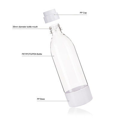 1000ML Home Optimal Pet Plastic Water Bottles For Sparkling Water Maker