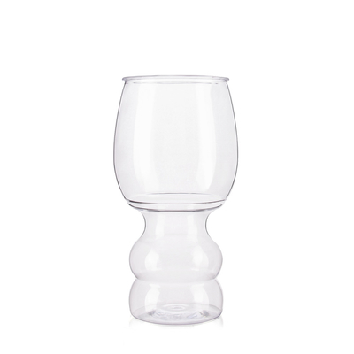 400 ml Transparent Plastic Cup with an Elegant Design and Unique Shape for Cold Beverages
