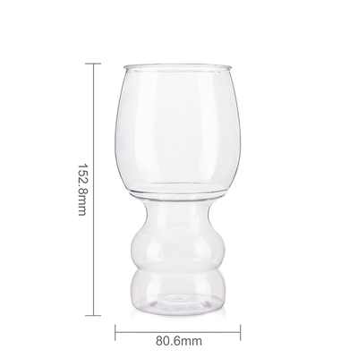400 ml Transparent Plastic Cup with an Elegant Design and Unique Shape for Cold Beverages