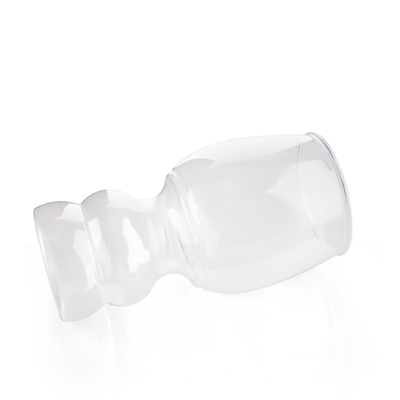400 ml Transparent Plastic Cup with an Elegant Design and Unique Shape for Cold Beverages