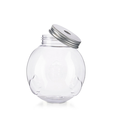 500ML PET Clear Cute Fat Chicken Shape Milk Tea Plastic Cup For Summer Cold Drinks