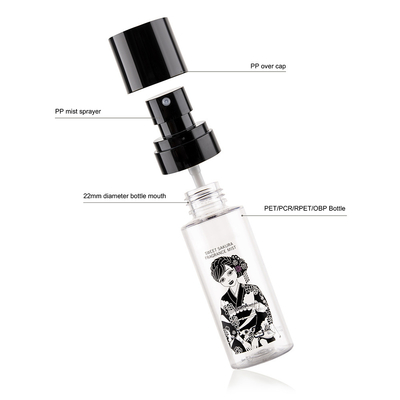 Cylindrical Fine Mist Plastic Spray Bottles 2 OZ Color Customized With Lids