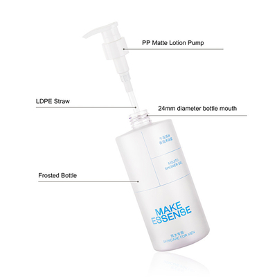 400ml Transparent Gray Shampoo Bottle With Electroplated Aluminum Pump