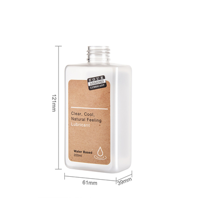 Square Plastic 200ml Shampoo Bottle Sticker Label With Bamboo Sleeve