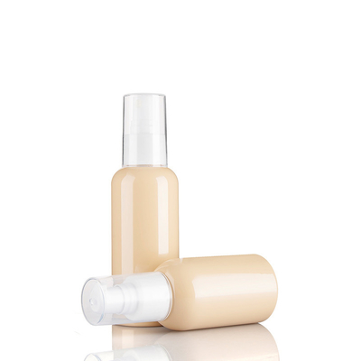 100ml Beige Color Round Bottles For Facial Spray With PP Over Cap