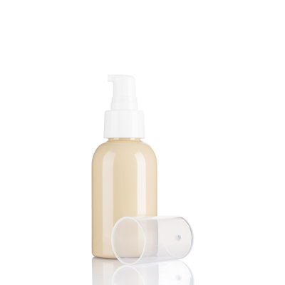 100ml Beige Color Round Bottles For Facial Spray With PP Over Cap