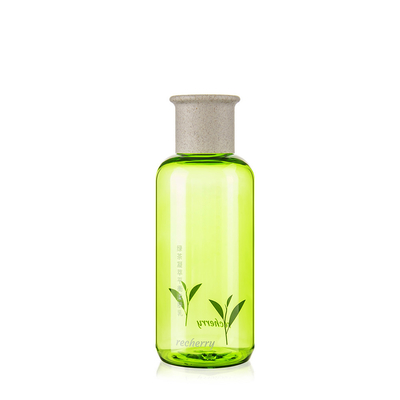 Green Tea Plastic Bottle With Screw Cap For Balancing Moisturizing Lotion 2-Piece Set