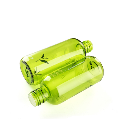 Green Tea Plastic Bottle With Screw Cap For Balancing Moisturizing Lotion 2-Piece Set