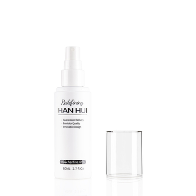 Customized 80ML Plastic Spray Bottles 30° Angle Sprayer Unique PET Material for Cosmetics