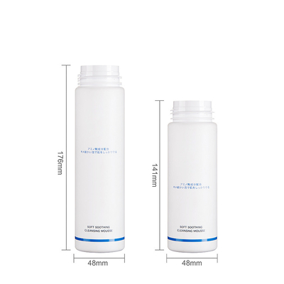OEM Cosmetic Foam Pump Bottle Matte Finish 180ML 230ML Empty Cylinder