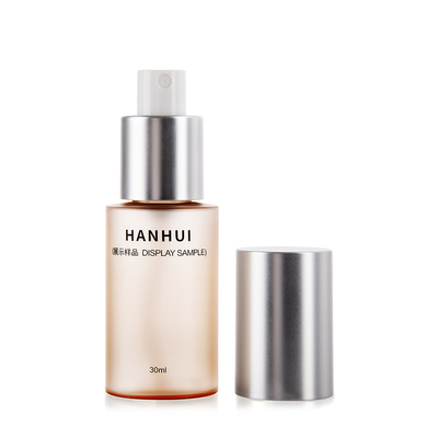30ML Fine Mist Clear Plastic Spray Bottles with Silk Printing and Electroplated Cover