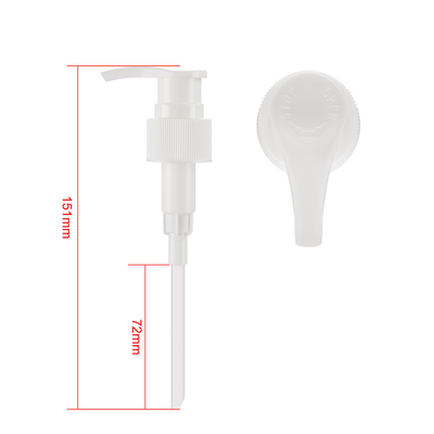 White Plastic Shampoo Pump Pop Out Anti-Slip Finish Closure 24/410 1.2cc/T