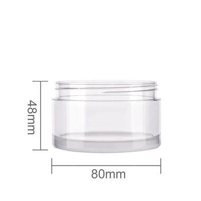 120ML Stylish Thick Wall Jar Crystal PET Cosmetic Containers For Creams