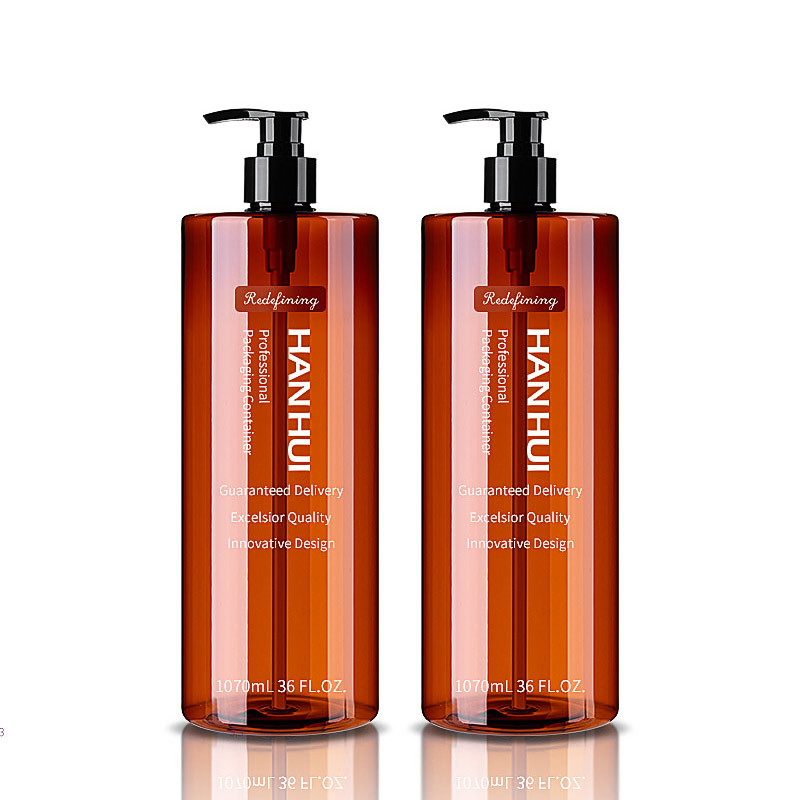 Custom Logo Large Capacity Plastic Shampoo Bottles With Dispenser
