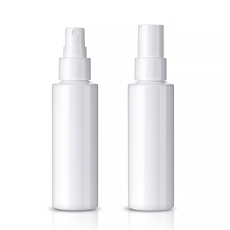 White Cylindrical Plastic Bottles 120ml 4OZ Cosmetic Packaging Bottles For Toning