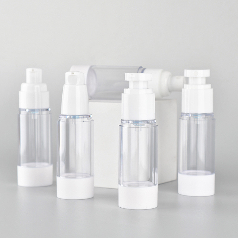 Clear Airless Pump Spray Bottle , Clear Vacuum Pump Bottle Cosmetic