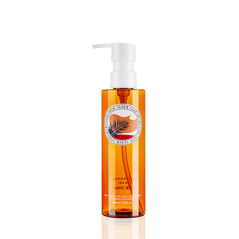 Round 200ML Recyclable PET Plastic Cosmetic Bottles For Hair Oil Body Oil
