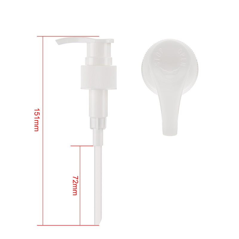 White Plastic Shampoo Pump Pop Out Anti-Slip Finish Closure 24/410 1.2cc/T