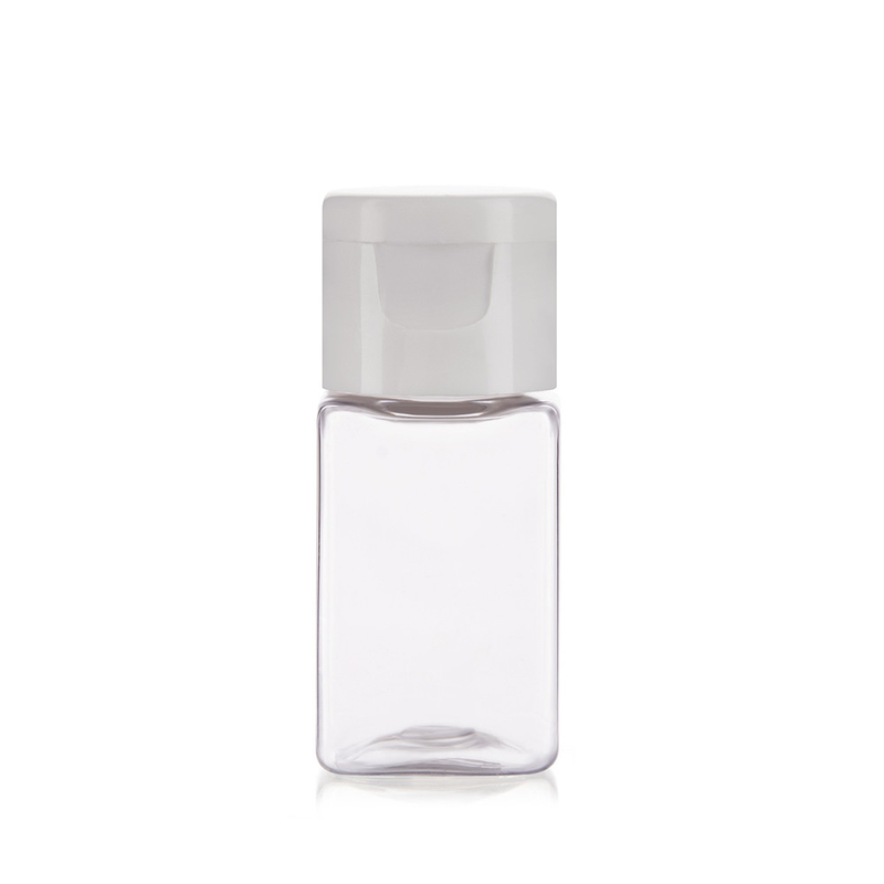 Square Mini Size 15ml Plastic Bottle Container With Screw Cap